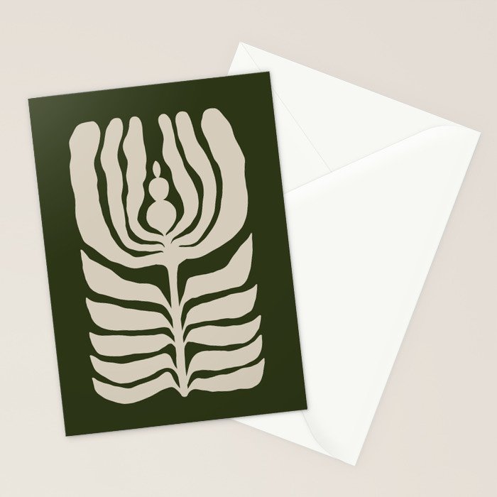 Night Bloom - Green Stationery Card Gallery Image 2