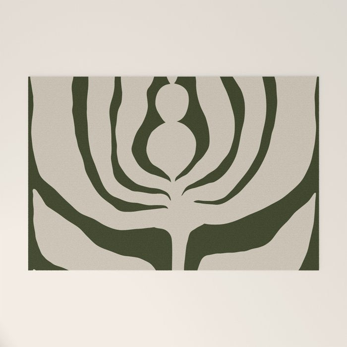 Night Bloom - Green Welcome Mat Gallery Image 1