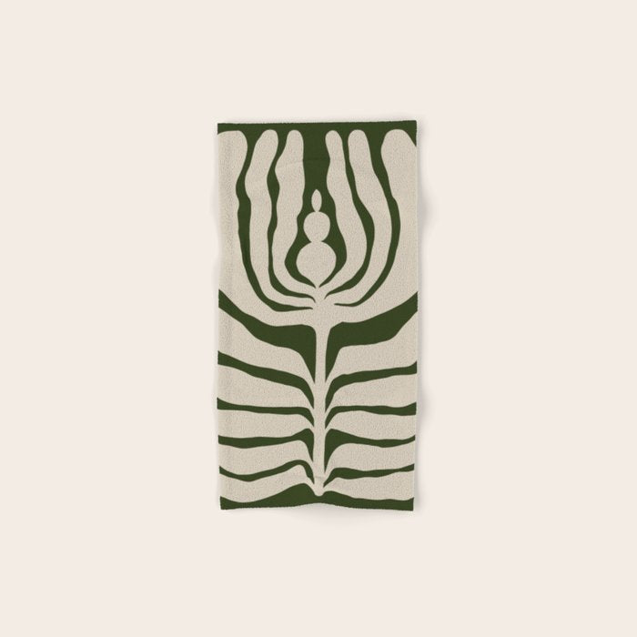 Night Bloom - Green Bath Towel Gallery Image 1