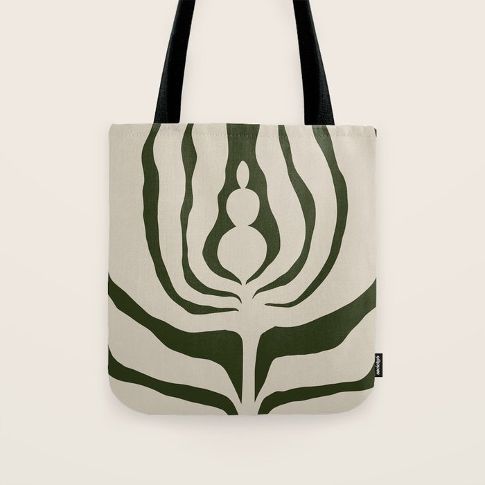 Night Bloom - Green Tote Bag Gallery Image 1