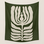 Night Bloom - Green Wall Tapestry Gallery Image 4