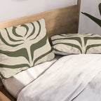 Night Bloom - Green Pillow Sham Gallery Image 2