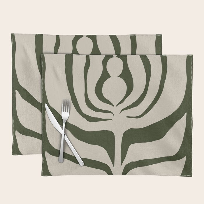 Night Bloom - Green Placemat Gallery Image 1