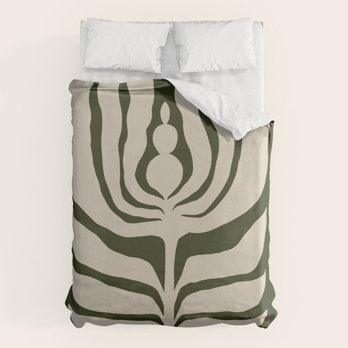 Night Bloom - Green Duvet Cover Gallery Image 1