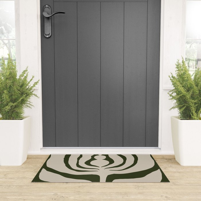 Night Bloom - Green Welcome Mat Gallery Image 3