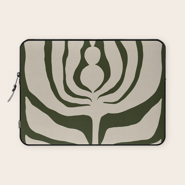 Night Bloom - Green Laptop Sleeve Gallery Image 1