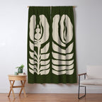 Night Bloom - Green Window Curtain Gallery Image 5