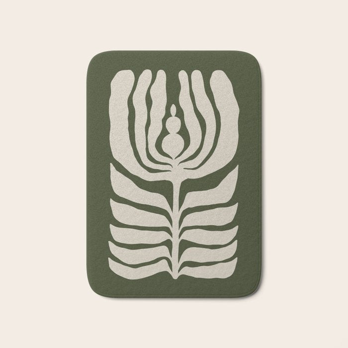 Night Bloom - Green Bath Mat Gallery Image 1
