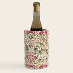 William Morris Vintage Lodden Rose Pink Thyme Green Floral Pattern Wine Chiller Gallery Image 2