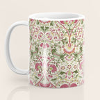 William Morris Vintage Lodden Rose Pink Thyme Green Floral Pattern Coffee Mug Gallery Image 3