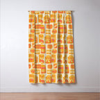 Vagabondâs Cupboard - marigold and pink Window Curtain Gallery Image 3