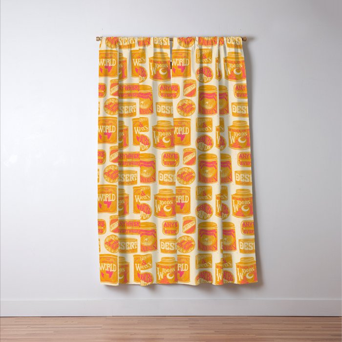 Vagabondâs Cupboard - marigold and pink Window Curtain Gallery Image 3