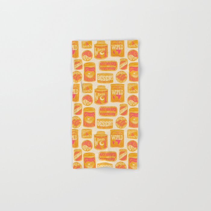 Vagabondâs Cupboard - marigold and pink Bath Towel Gallery Image 1