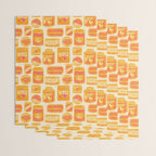Vagabondâs Cupboard - marigold and pink Wrapping Paper Gallery Image 3