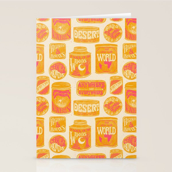 Vagabondâs Cupboard - marigold and pink Stationery Card Gallery Image 2