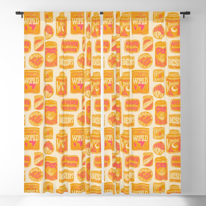 Vagabondâs Cupboard - marigold and pink Window Curtain Gallery Image 1