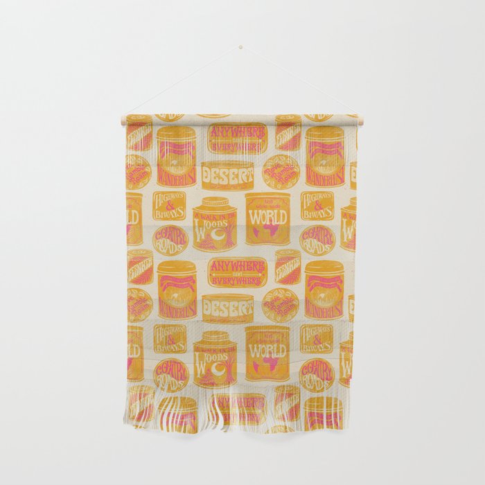 Vagabondâs Cupboard - marigold and pink Wall Hanging Gallery Image 1