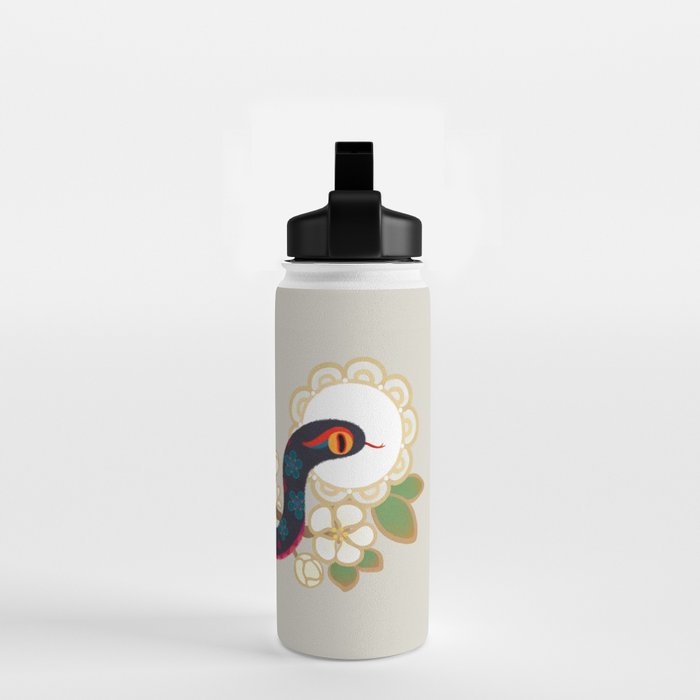 Snake and flowers 2 Water Bottle Gallery Image 2