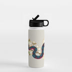Snake and flowers 2 Water Bottle Gallery Image 1