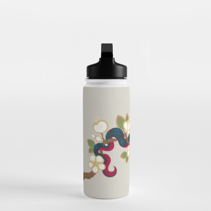 Snake and flowers 2 Water Bottle Gallery Image 3