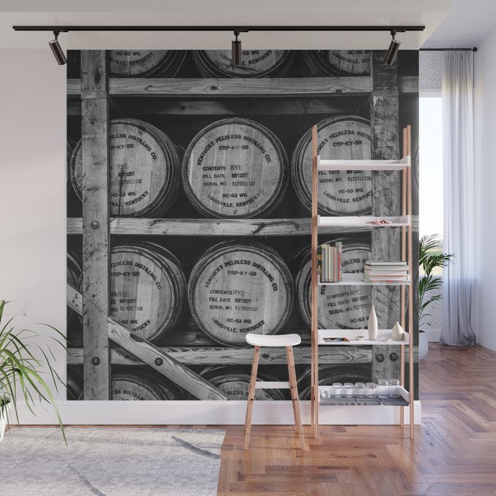 Bourbon Black and White Wall Mural Gallery Image 1