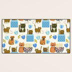 Cream Hanukkah Cats Desk Mat Gallery Image 3