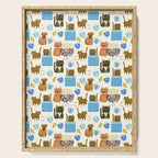 Cream Hanukkah Cats Serving Tray Gallery Image 1