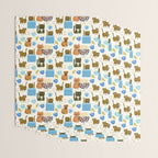 Cream Hanukkah Cats Wrapping Paper Gallery Image 3