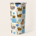 Cream Hanukkah Cats Travel Mug Gallery Image 1