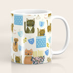 Cream Hanukkah Cats Coffee Mug Gallery Image 1