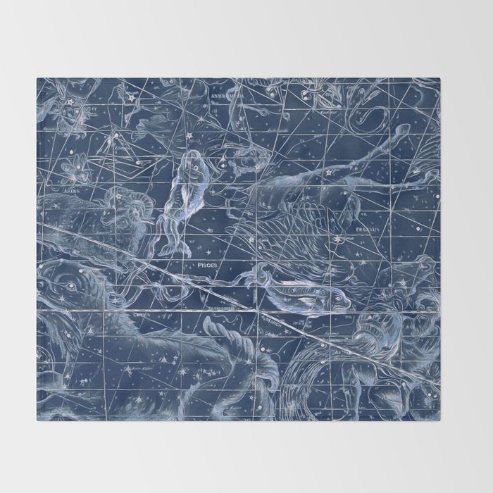 Pisces sky star map Throw Blanket Gallery Image 2