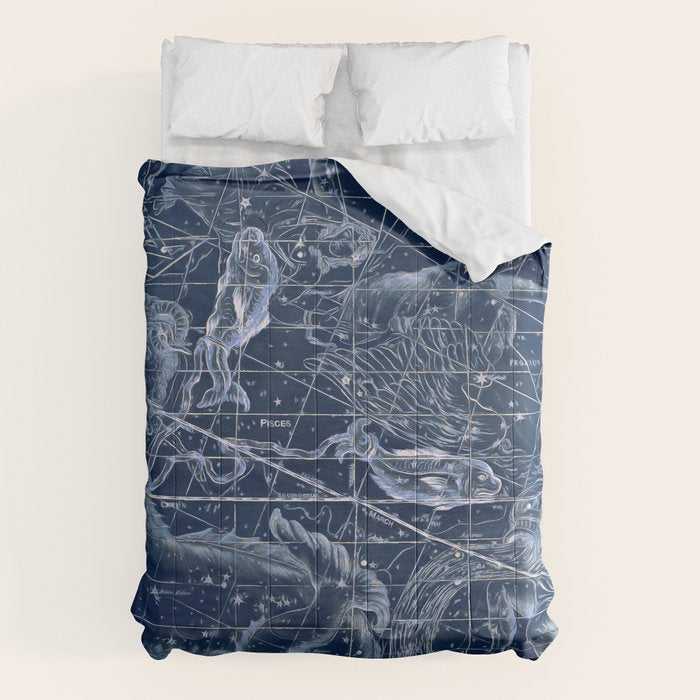 Pisces sky star map Comforter Gallery Image 1