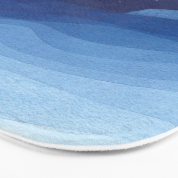 Lighthouse & the paper boat, blue ocean Bath Mat Gallery Image 3