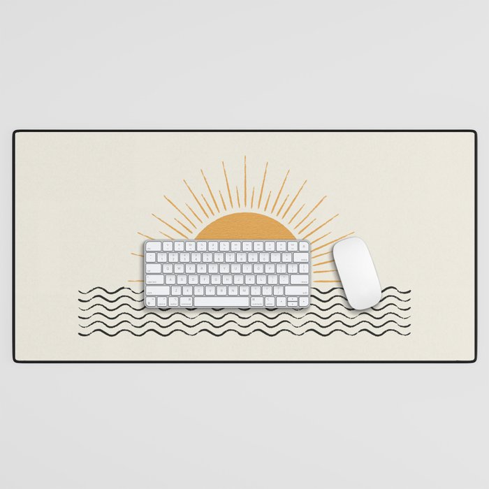 Sunrise Ocean -  Mid Century Modern Style Desk Mat Gallery Image 1