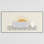 Sunrise Ocean -  Mid Century Modern Style Desk Mat Gallery Image 1
