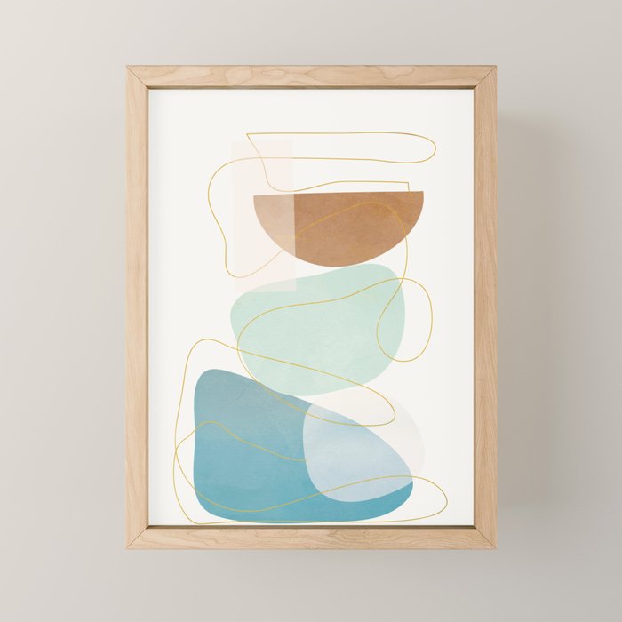 Soft Abstract Shapes 16 Mini Art Print Gallery Image 1