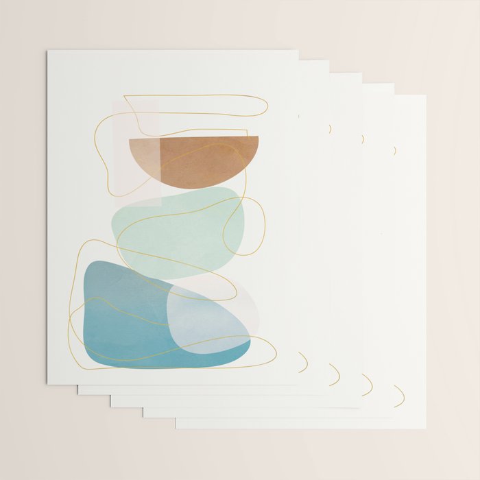 Soft Abstract Shapes 16 Wrapping Paper Gallery Image 3