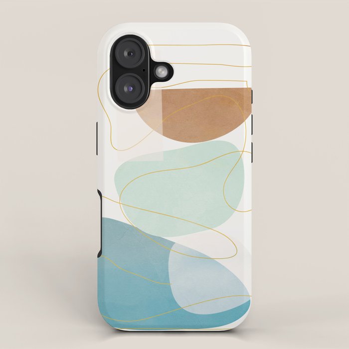 Soft Abstract Shapes 16 iPhone Case Gallery Image 1
