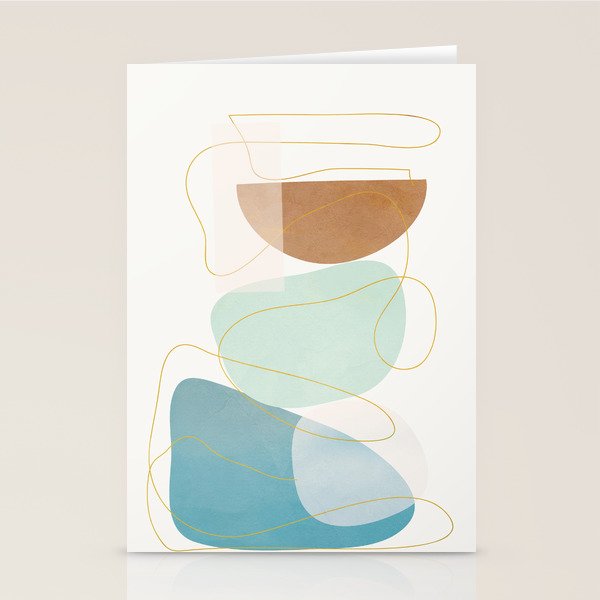 Soft Abstract Shapes 16 Stationery Card Gallery Image 2