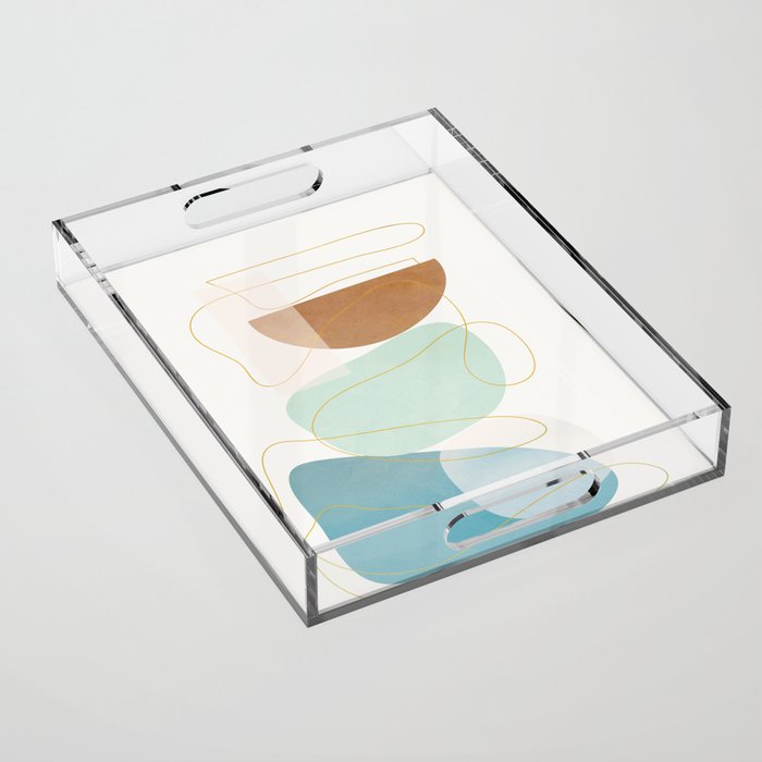 Soft Abstract Shapes 16 Acrylic Tray Gallery Image 1