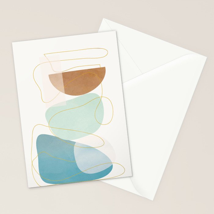 Soft Abstract Shapes 16 Stationery Card Gallery Image 2