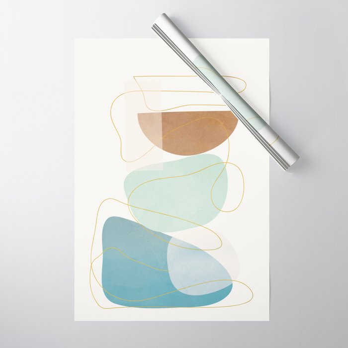 Soft Abstract Shapes 16 Wrapping Paper Gallery Image 1