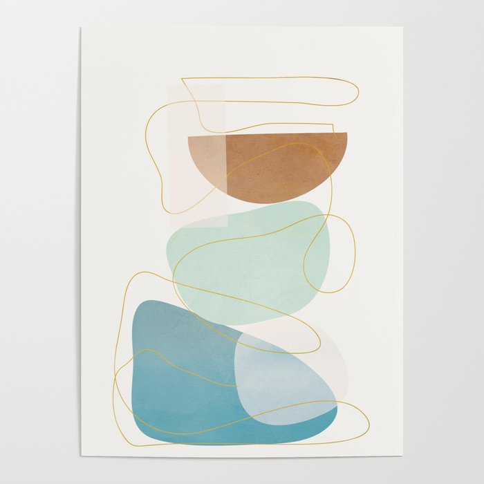 Soft Abstract Shapes 16 Poster Gallery Image 1