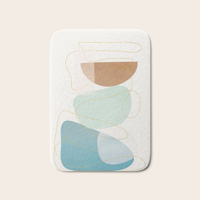 Soft Abstract Shapes 16 Bath Mat Gallery Image 1