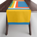 Modular Midcentury Modern Geometric Pattern in Retro Pop Colors Table Runner Gallery Image 1