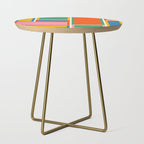 Modular Midcentury Modern Geometric Pattern in Retro Pop Colors Side Table Gallery Image 1