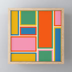 Modular Midcentury Modern Geometric Pattern in Retro Pop Colors Mini Art Print Gallery Image 1