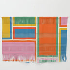 Modular Midcentury Modern Geometric Pattern in Retro Pop Colors Wall Hanging Gallery Image 1