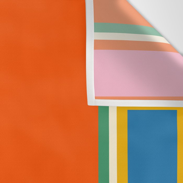 Modular Midcentury Modern Geometric Pattern in Retro Pop Colors Wall Tapestry Gallery Image 3