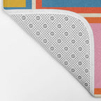 Modular Midcentury Modern Geometric Pattern in Retro Pop Colors Bath Mat Gallery Image 2